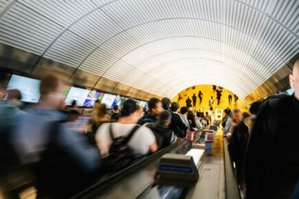 Image of people in tube station
