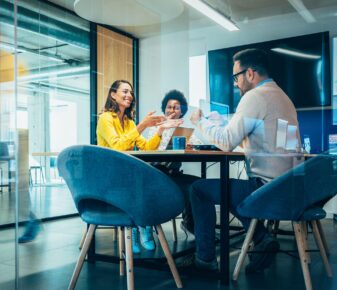 Colleagues in conference room
