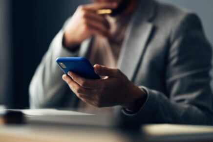 Person looking at a phone