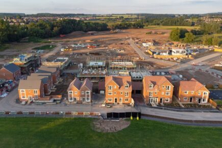 Construction site for new build houses