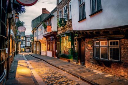Row of shops on a high street