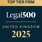 Legal500 Top Tier Firm UK 2025