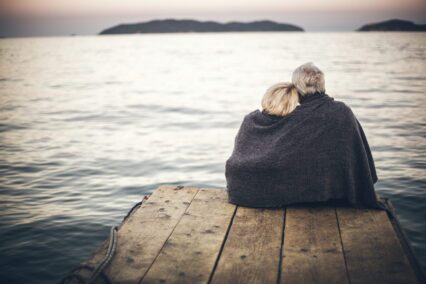 Husband and wife reviewing the future
